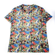 Tropical Parrot Print V-Neck T-Shirt All Over Print T-Shirts EightX   
