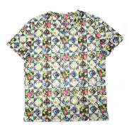 Floral Print V-Neck T-Shirt All Over Print T-Shirts EightX   