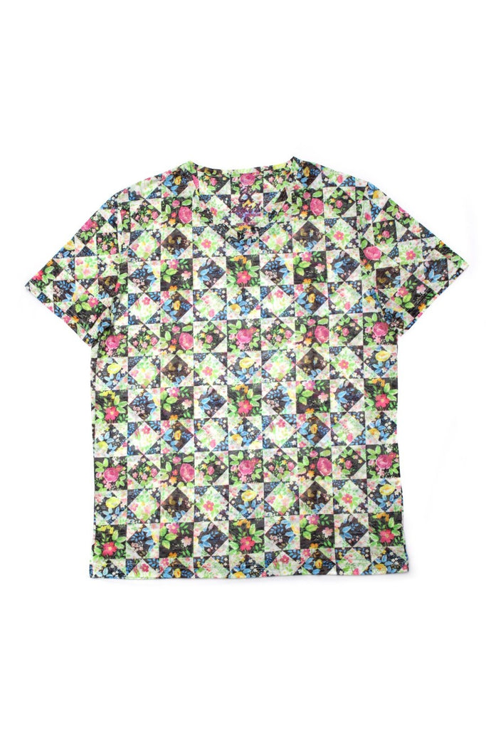 Floral Print V-Neck T-Shirt All Over Print T-Shirts EightX   