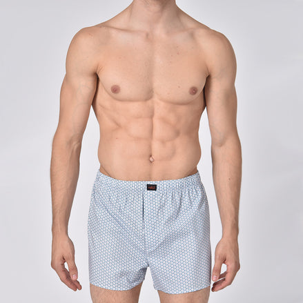 White Button Print Boxers Boxers EightX   