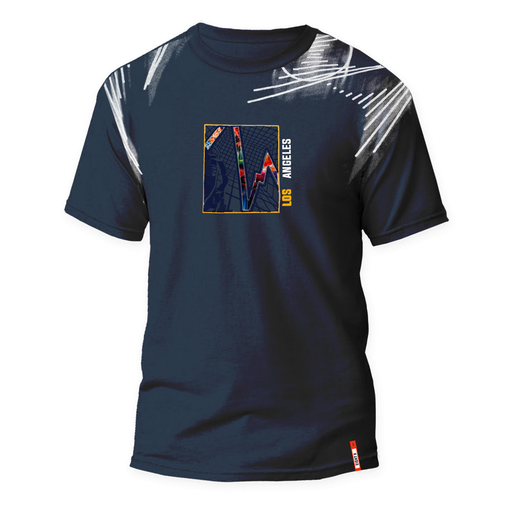 LA Boom 8X Street T-Shirt - Navy Graphic T-Shirts Eight-X NAVY S 