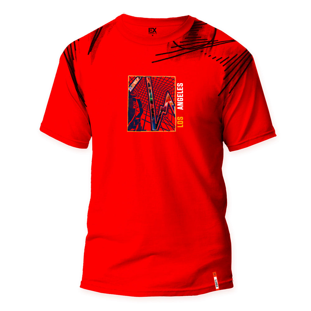 LA Boom 8X Street T-Shirt - Red Graphic T-Shirts Eight-X RED S 