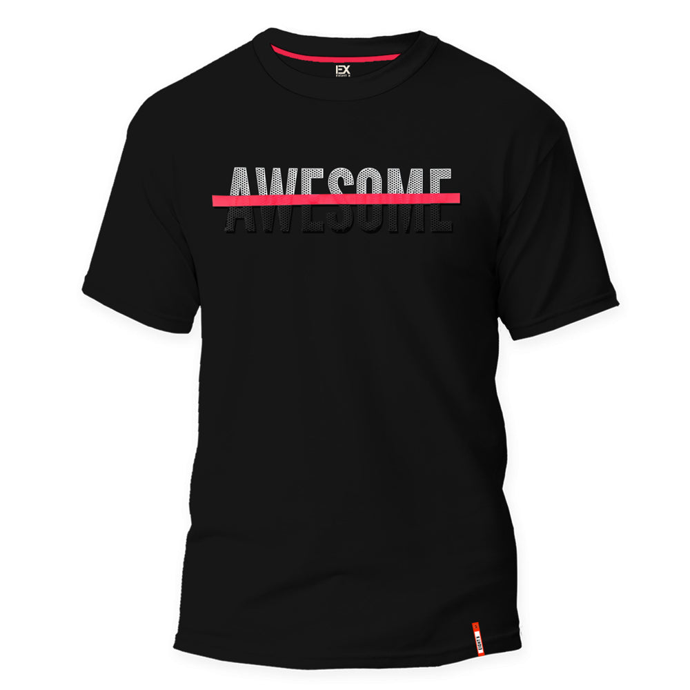 AWESOME 8X Street Silicone Textured T-Shirt - Black Graphic T-Shirts Eight-X   