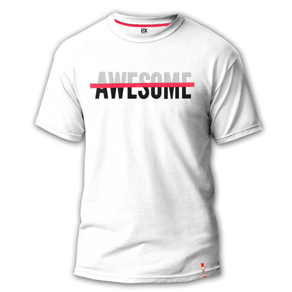 AWESOME 8X Street Silicone Textured T-Shirt - White Graphic T-Shirts Eight-X WHITE S