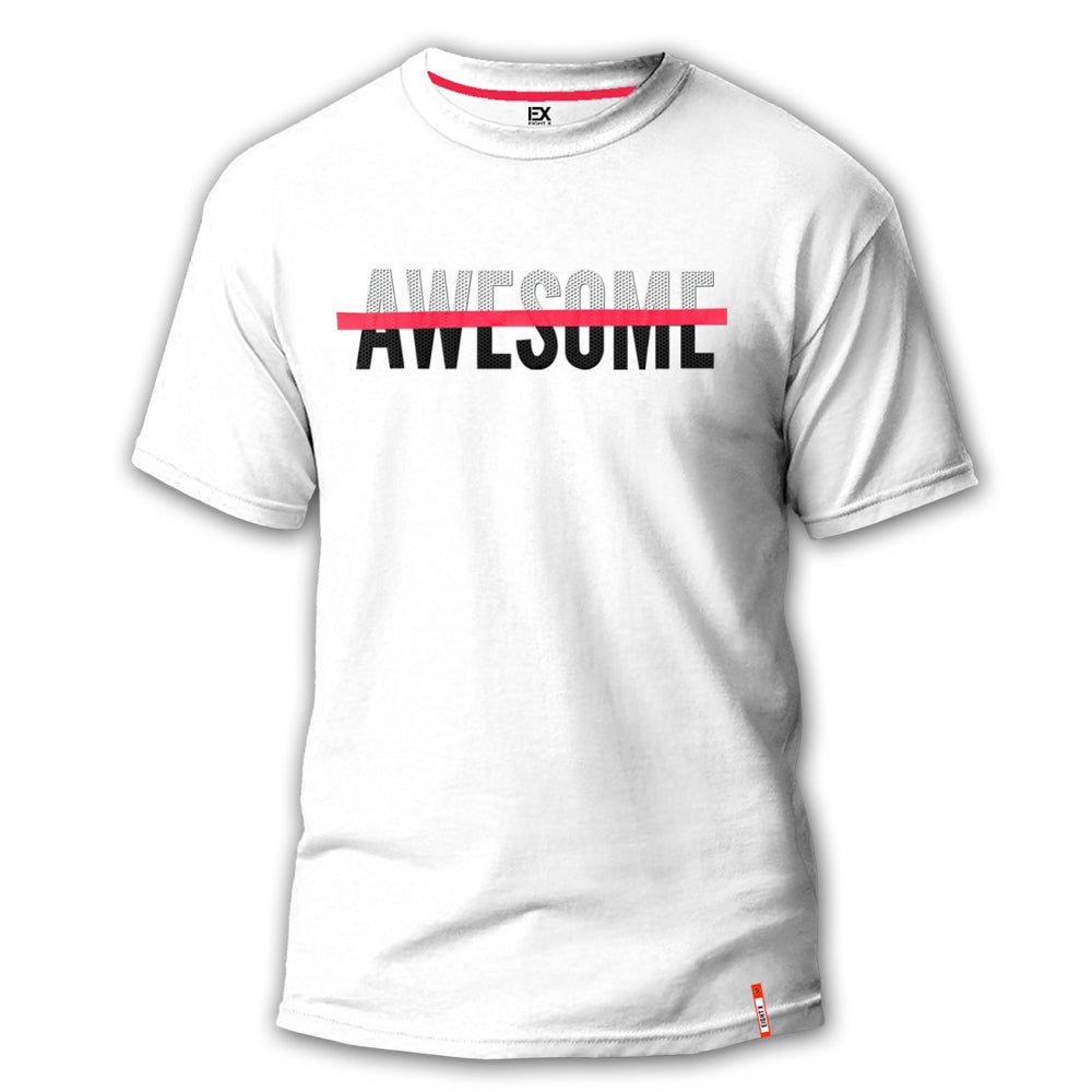 AWESOME 8X Street Silicone Textured T-Shirt - White Graphic T-Shirts Eight-X WHITE S 