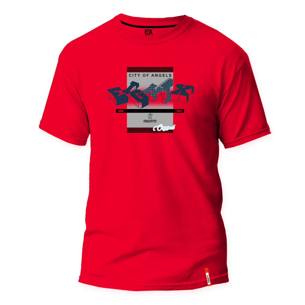 Blocks 8X Street T-Shirt - Red Graphic T-Shirts Eight-X RED S