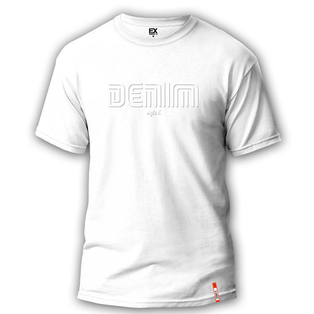 white t shirt with silicone print