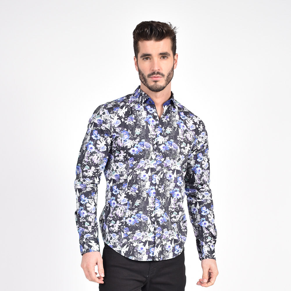 NightShade Garden Button Down Shirt Long Sleeve Button Down Eight-X   