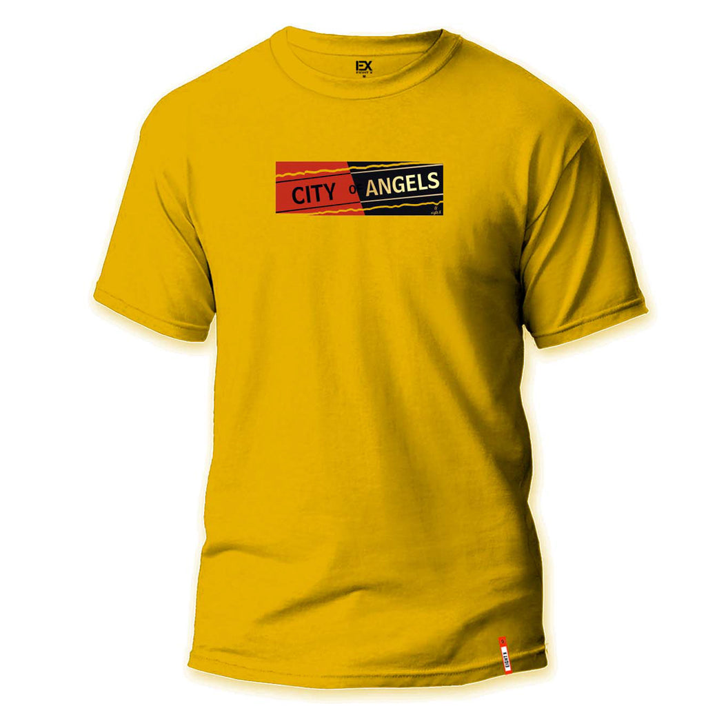 City of Angels 8X Street T-Shirt - Golden Mustard Yellow Graphic T-Shirts Eight-X YELLOW S 