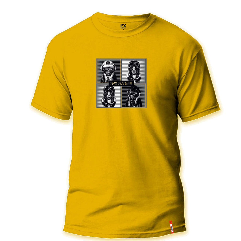 The Future 8X Street T-Shirt - Golden Mustard Yellow Graphic T-Shirts Eight-X YELLOW S 