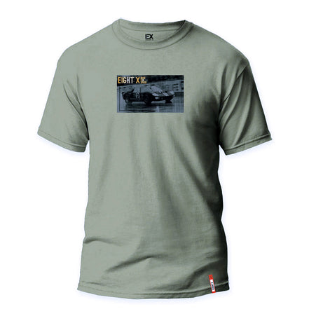 Faster Than Ferrari 8X Street T-Shirt - Olive Graphic T-Shirts Eight-X GREEN S