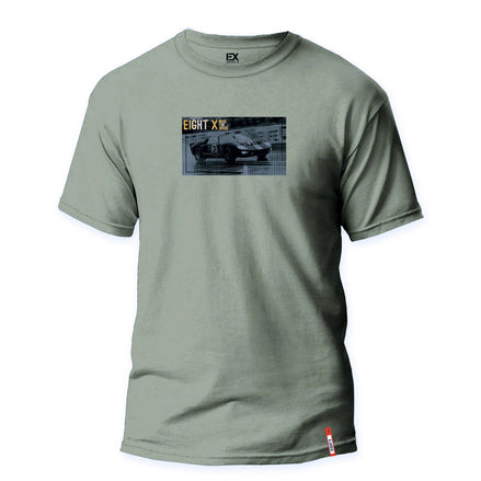 Faster Than Ferrari 8X Street T-Shirt - Olive Graphic T-Shirts Eight-X GREEN S