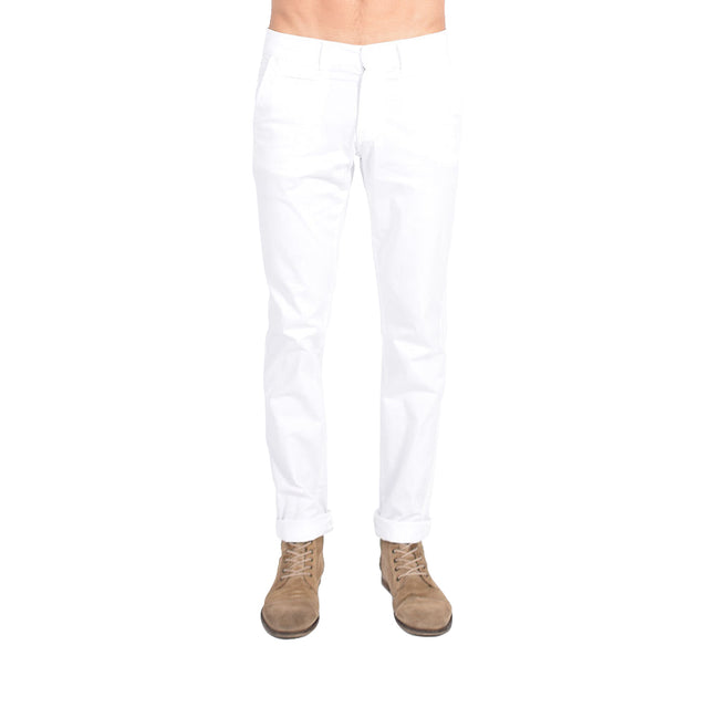 Slim Fit Chino Pants - White Chino Pants Eight-X   