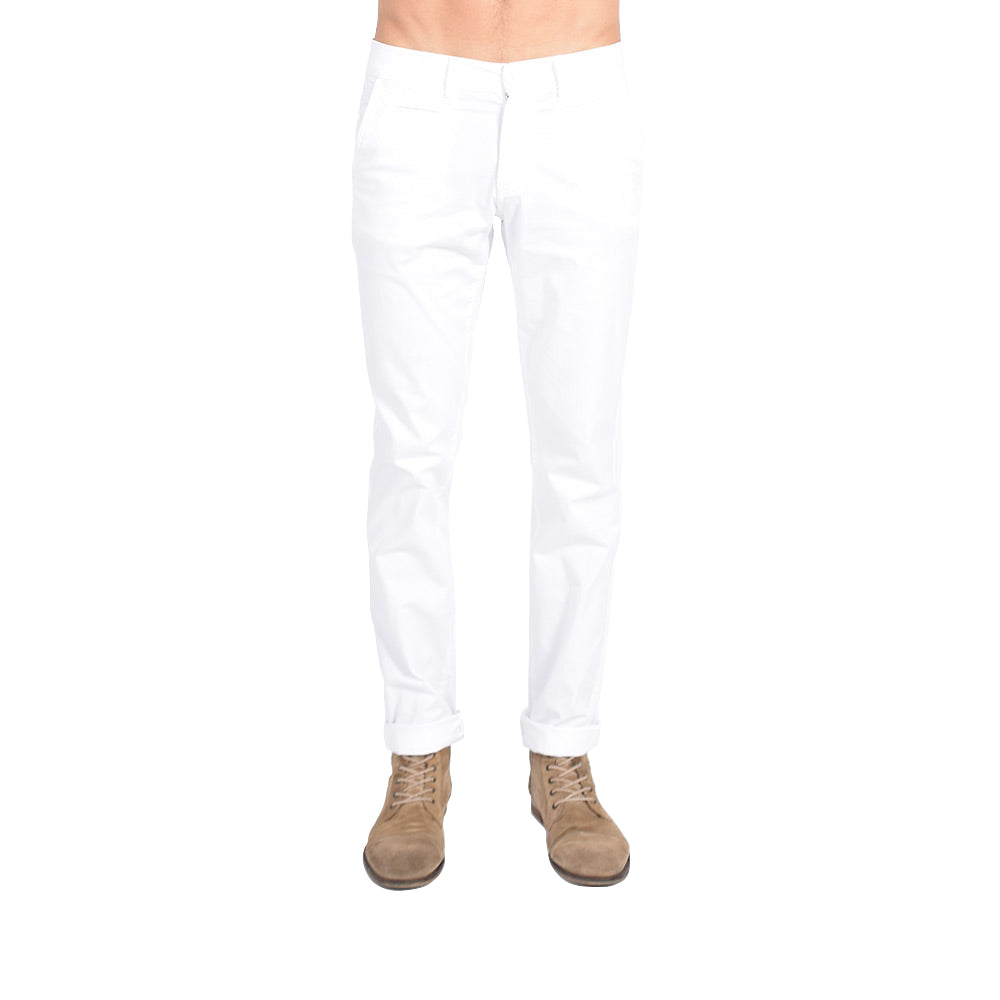 Slim Fit Chino Pants - White Chino Pants Eight-X   