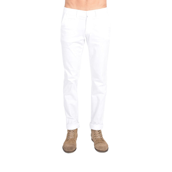 Slim Fit Twill trousers - White - Men | H&M IN