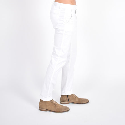 Slim Fit Chino Pants - White Chino Pants Eight-X   