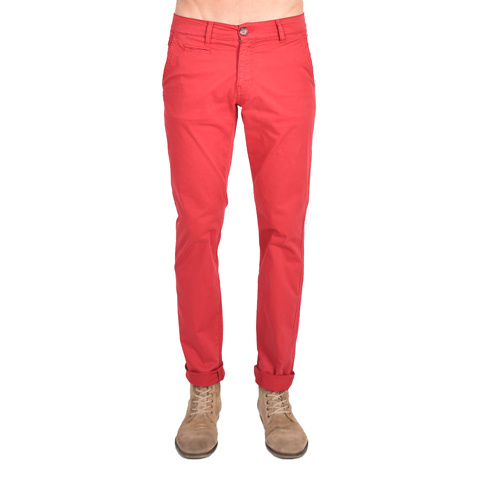 Slim Fit Chino Pants - Ruby Red Chino Pants Eight-X   