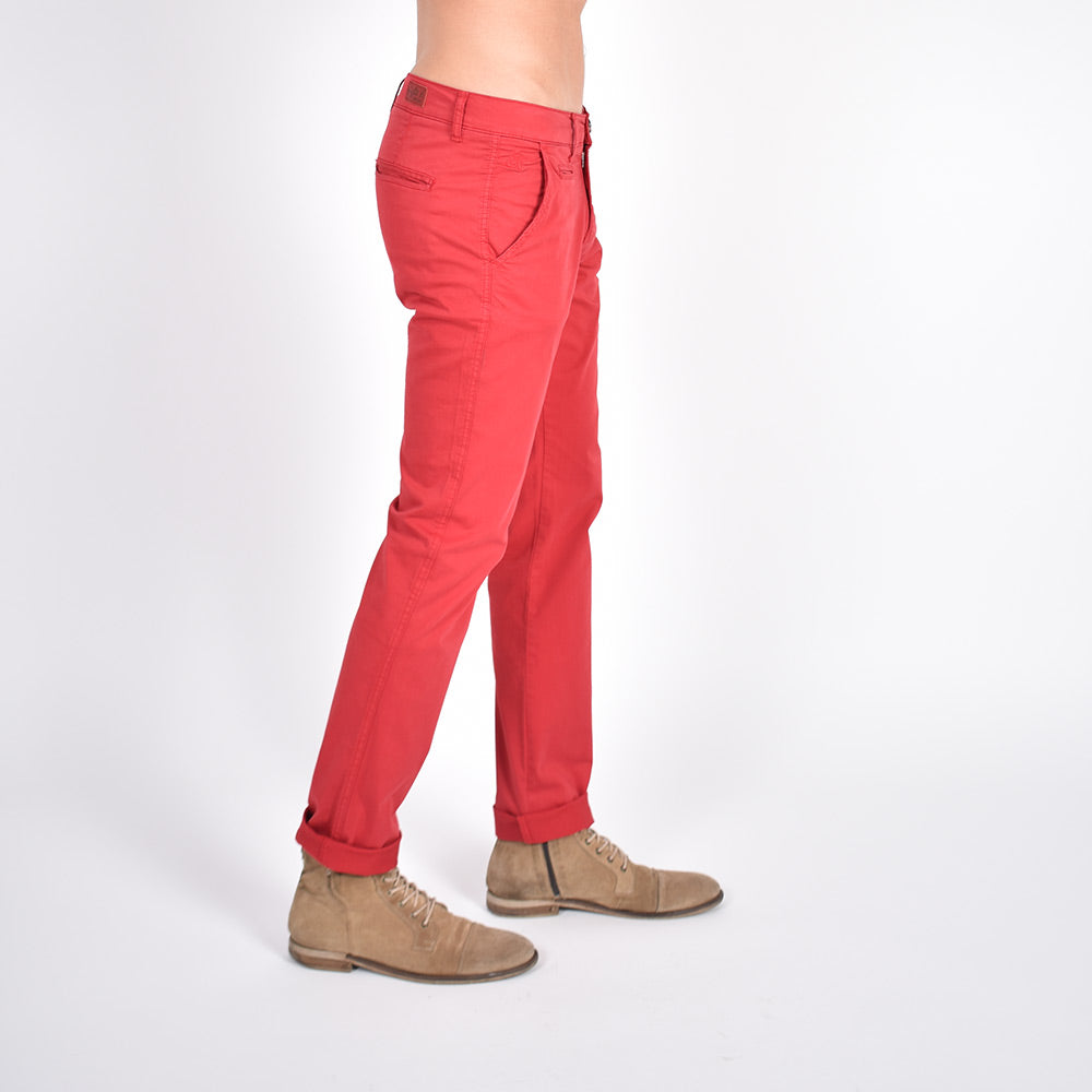 Slim Fit Chino Pants - Ruby Red Chino Pants Eight-X   