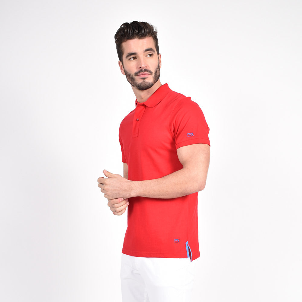 Red Polo with EX Logo Polos Eight-X