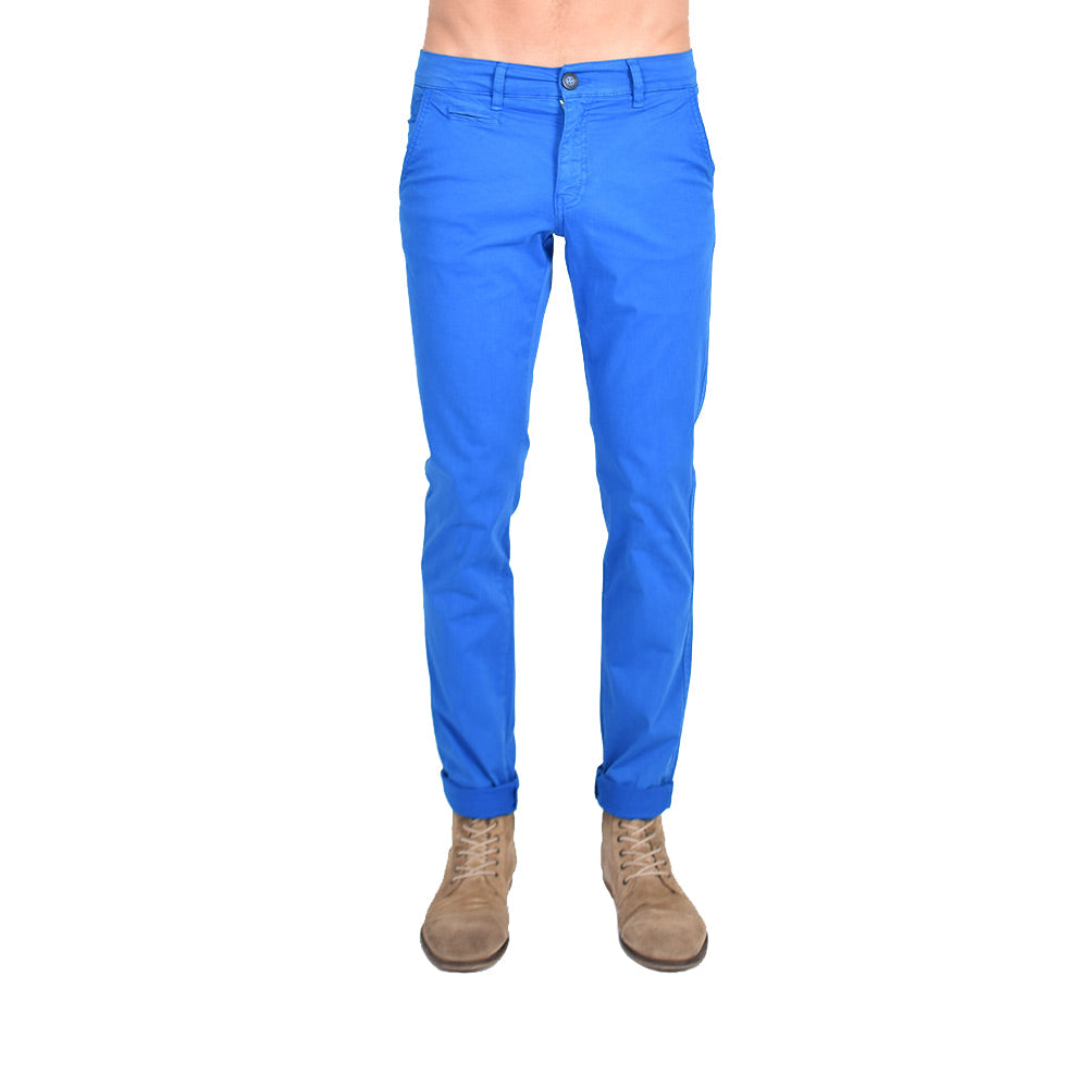 Slim Fit Chino Pants - Blue Chino Pants Eight-X   