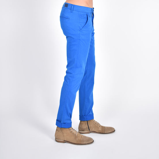 Slim Fit Chino Pants - Sapphire Blue Chino Pants Eight-X   