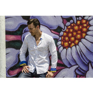 White Fill Coupe Colorful Sneakers Button Down Shirt Long Sleeve Button Down EightX   