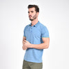 Indigo Jacquard Polo with Double Sided Print Collar Polos Eight-X