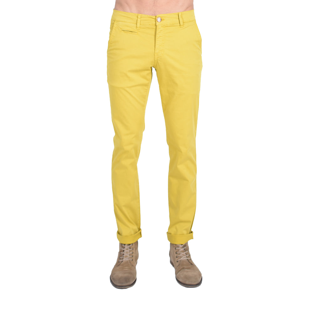 Pantalón Chino Slim Fit Amarillo Mostaza - Main Image