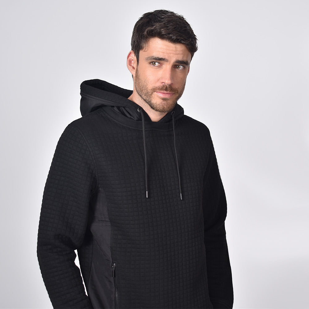 Eight-X | Designer Menswear | Black Hooded Sweatshirt Black / S