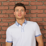 White Polo Shirt With Trim Polos EightX