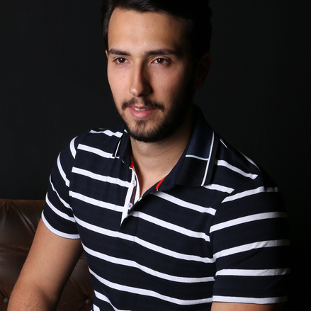 Navy Striped Polo With Red Trim Polos EightX