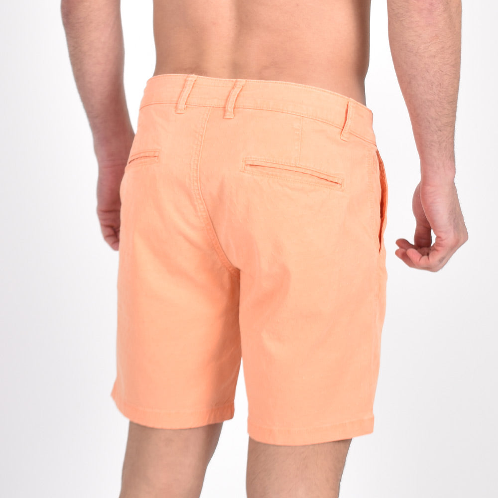 Orange Slim Fit Jacquard Shorts Chino Shorts Eight-X   