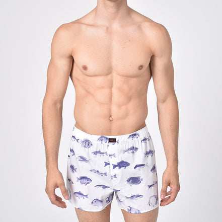 Fish Print Boxers Boxers EightX   