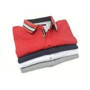 Red Polo With Gray And Black Trim #T-7002 Polos EightX