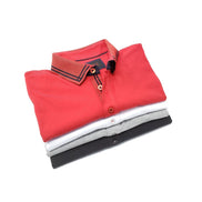 Red Polo With Black Trim Polos EightX