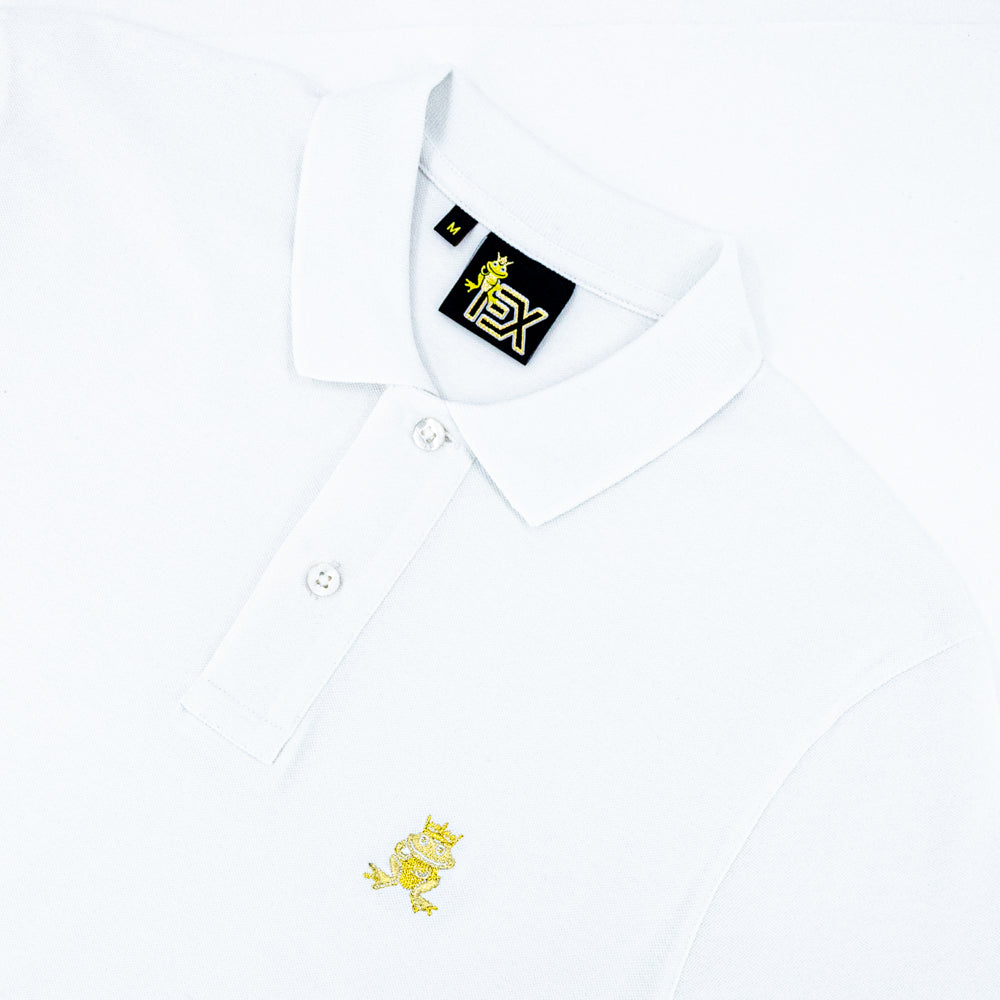 Adrián FROG Gold Edition Polo - White Polos Eight-X   