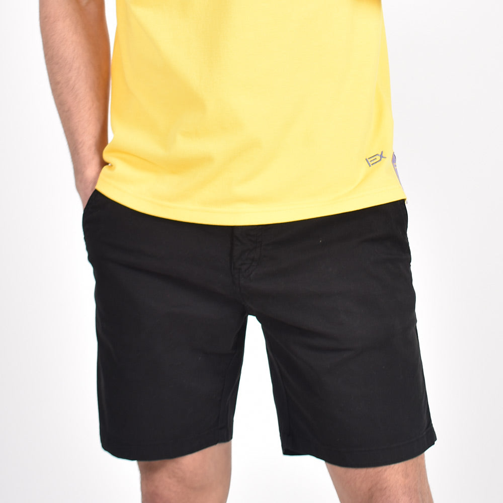 Black Slim Fit Chino Shorts Chino Shorts Eight-X   