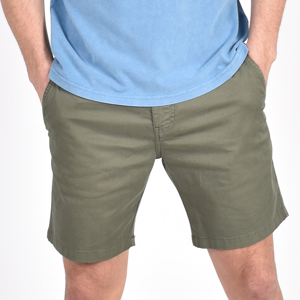 Olive Slim Fit Chino Shorts Chino Shorts Eight-X   