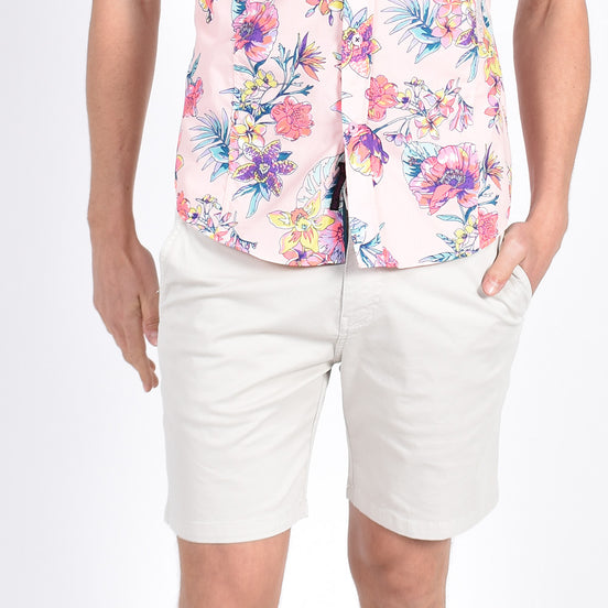 Beige Slim Fit Chino Shorts Chino Shorts Eight-X   