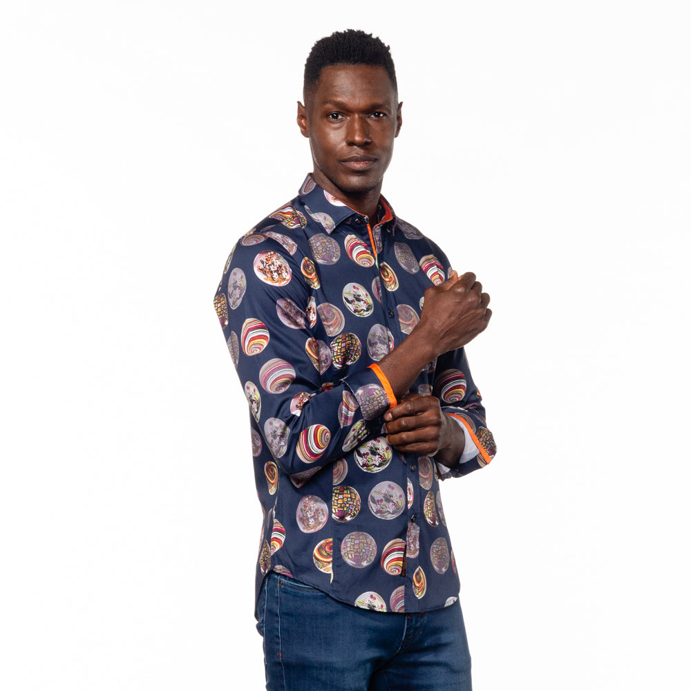 Marble System Button Down Shirt Shirts Eight-X