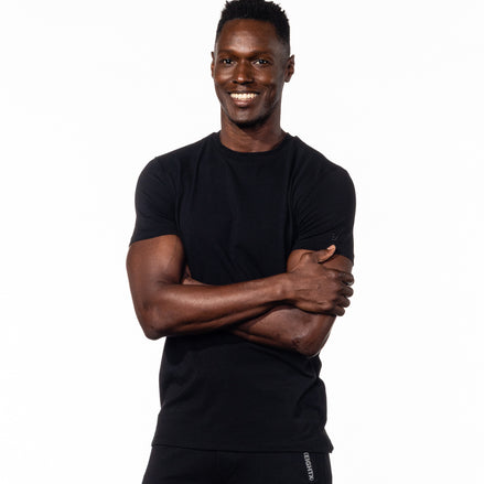 Black Crew Neck T-Shirt Essentials Eight-X   