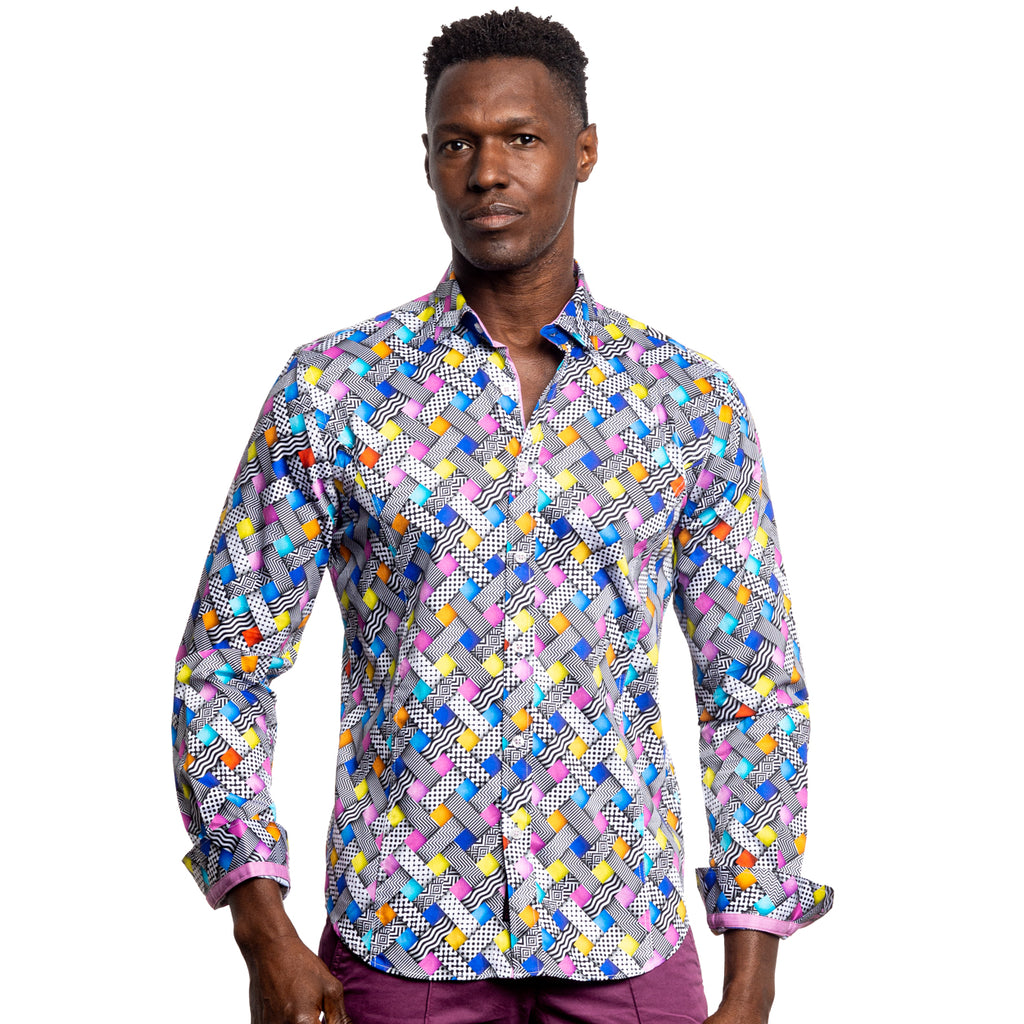 Electric Slide Button Down Shirt Long Sleeve Button Down EightX   