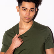Essential Crew Neck T-Shirt - Olive T-Shirts Eight-X   