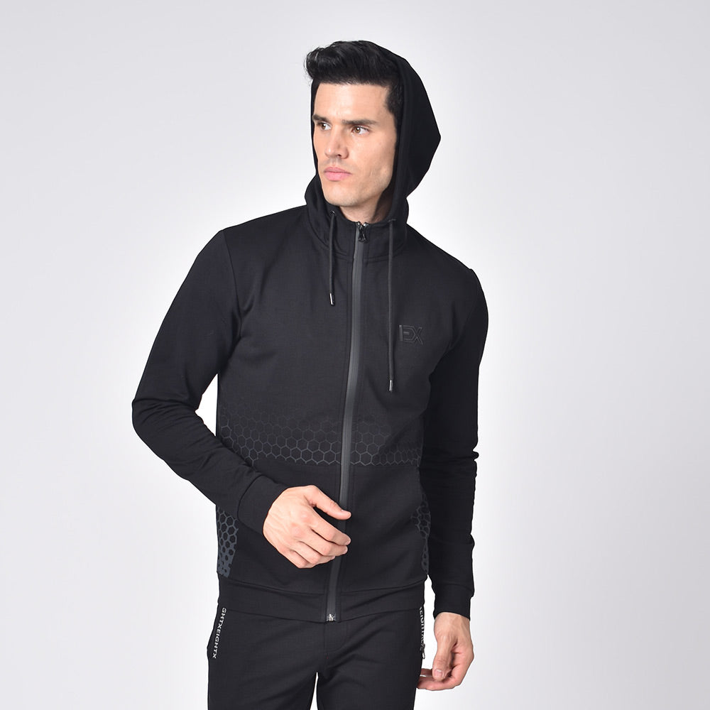 Honeycomb Hooded Running Jacket Sweatshirts Eight-X   