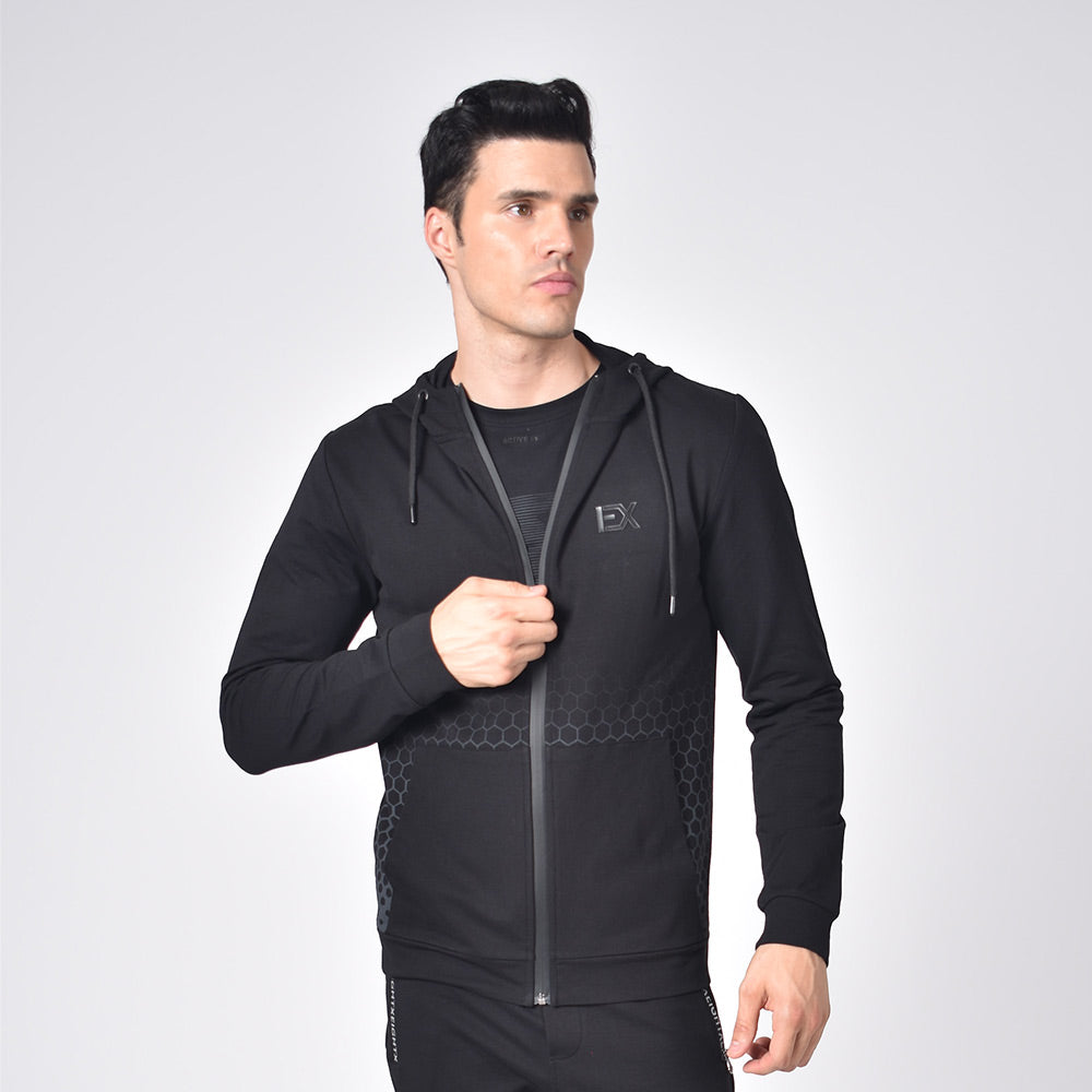 Honeycomb Hooded Running Jacket Sweatshirts Eight-X   