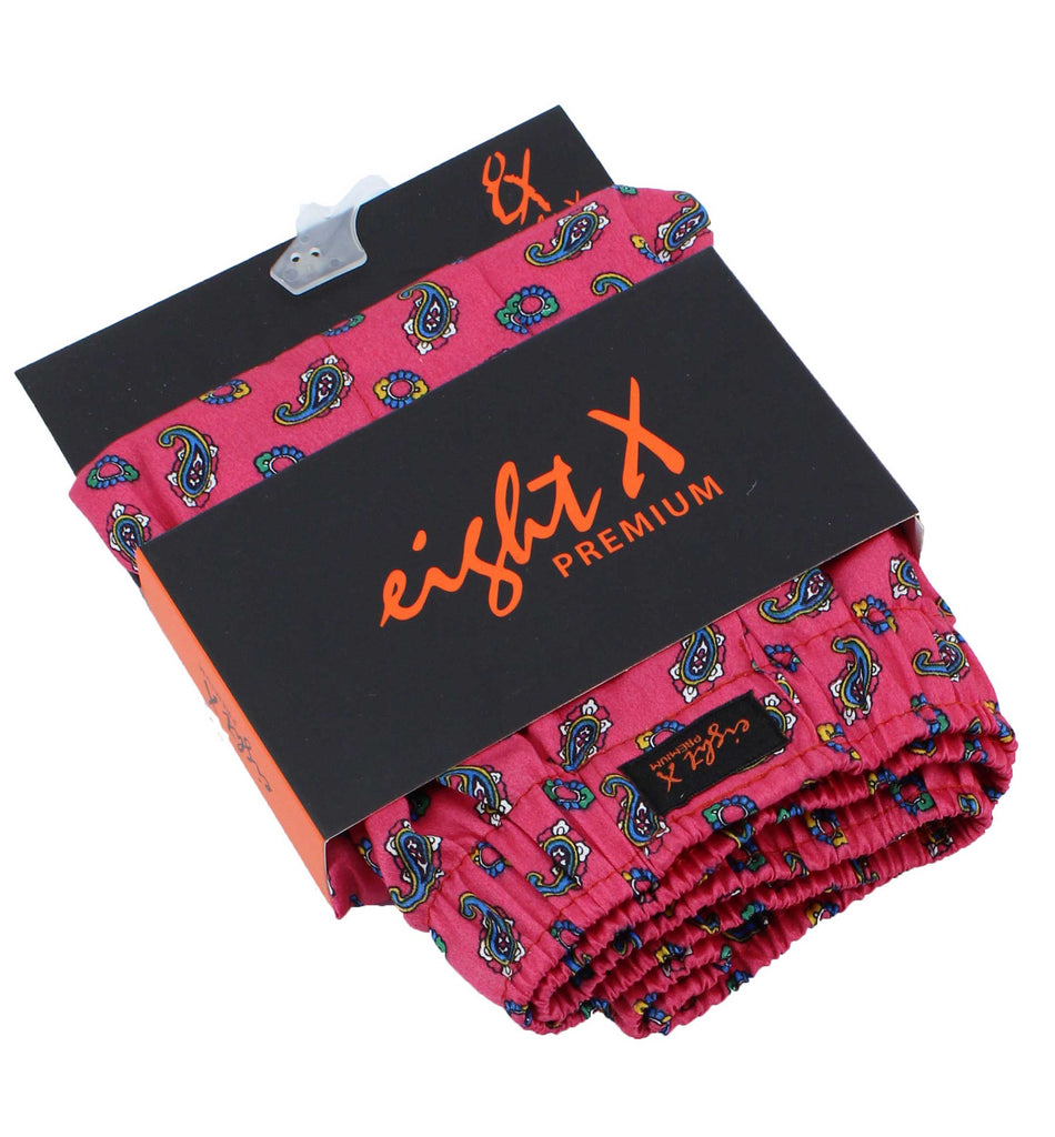 Fuchsia Paisley Boxers Boxers EightX   