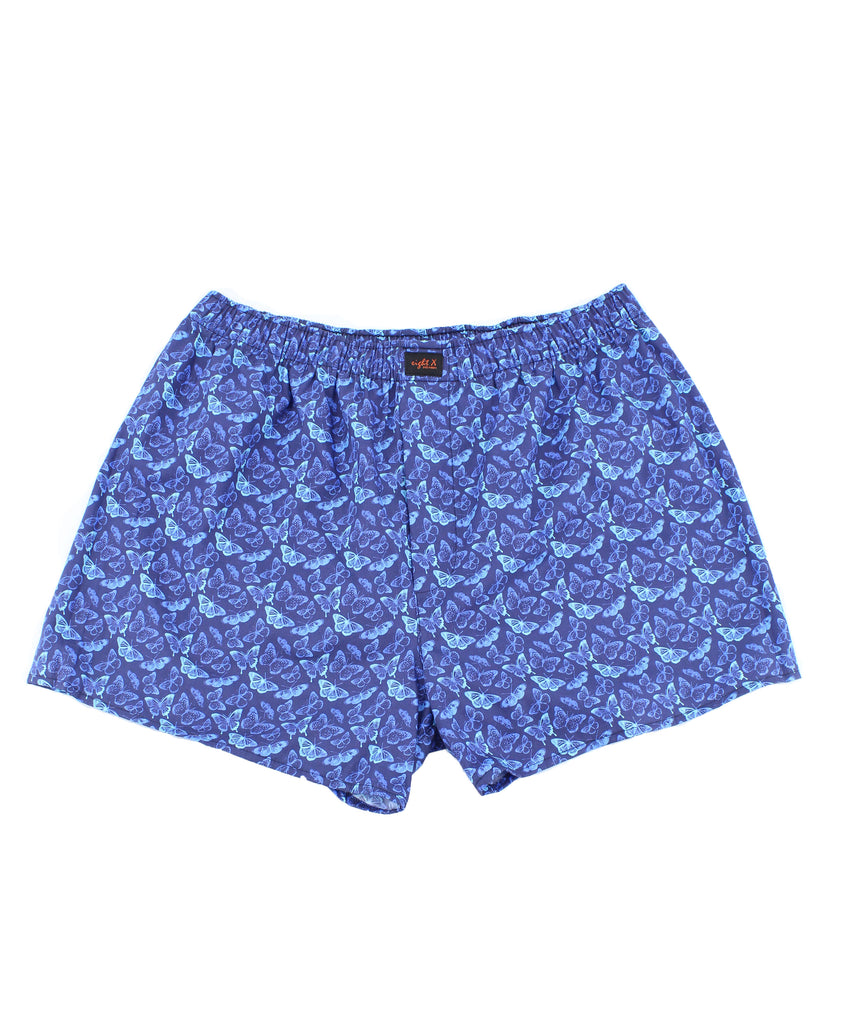Blue Butterfly Print Boxers Boxers EightX   