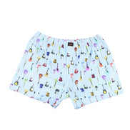 Blue Stripe Guitar Print Boxers Boxers EightX   