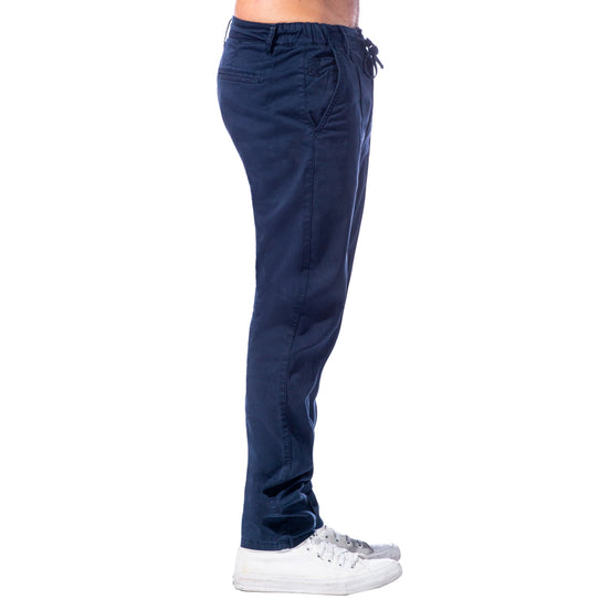 Chino Pants w/ Drawstring Waist - Navy Chino Pants Eight-X   
