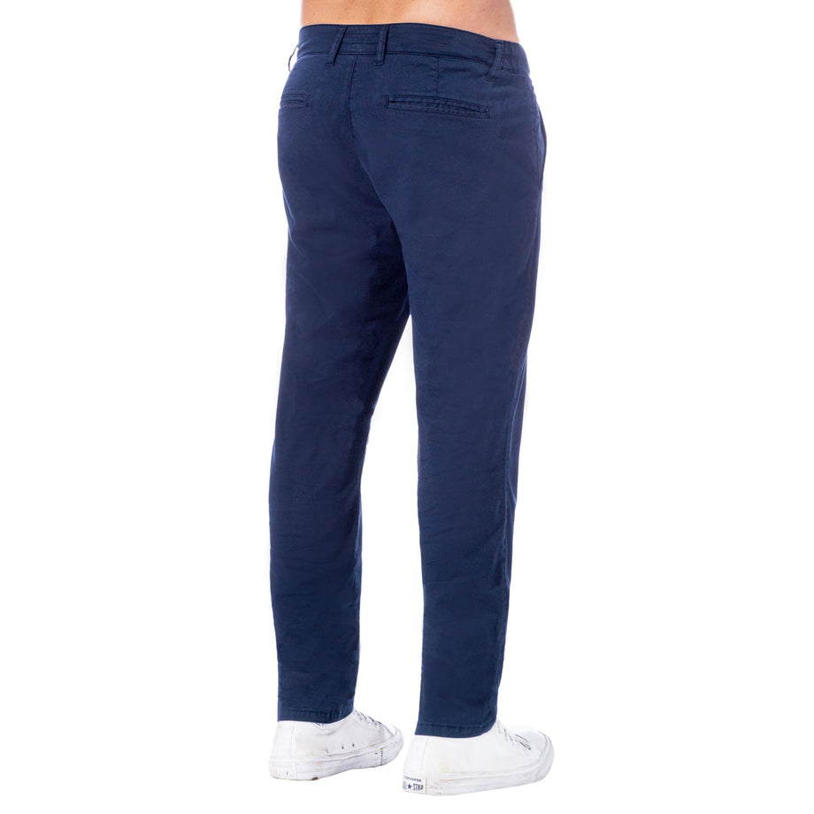 Super Comfy Men's Pants - Navy Chinos with Elastic Drawstring